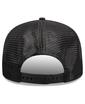 Men's Black Boston Celtics Quilted Nylon 9SEVENTY Trucker Adjustable Hat