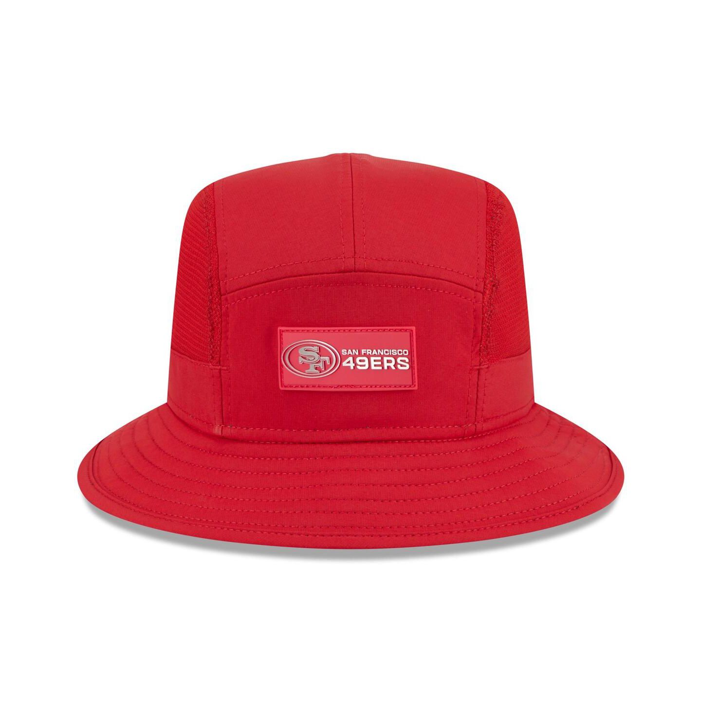 Мужская панама New Era Scarlet San Francisco 49ers 2025 Sideline Bucket Hat — фото 5