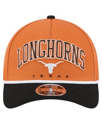Men's Texas Orange/Black Texas Longhorns Arch Two-Tone Rope 9FORTY A-Frame M-Crown Adjustable Hat