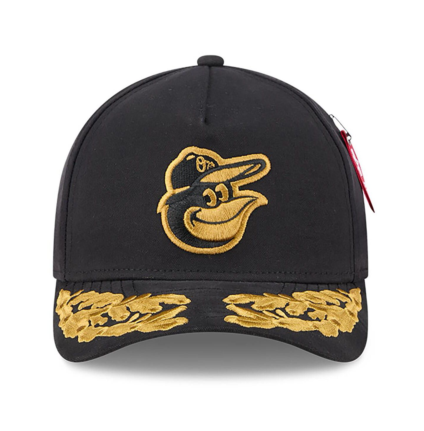 Мужская кепка New Era Black Baltimore Orioles A-Frame 9FORTY Adjustable Hat — фото 3