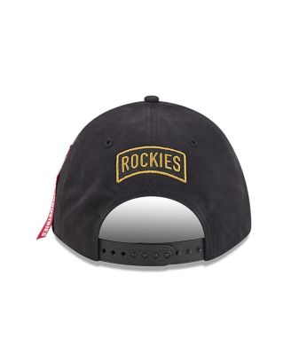 Men's Black Colorado Rockies A-Frame 9FORTY Adjustable Hat