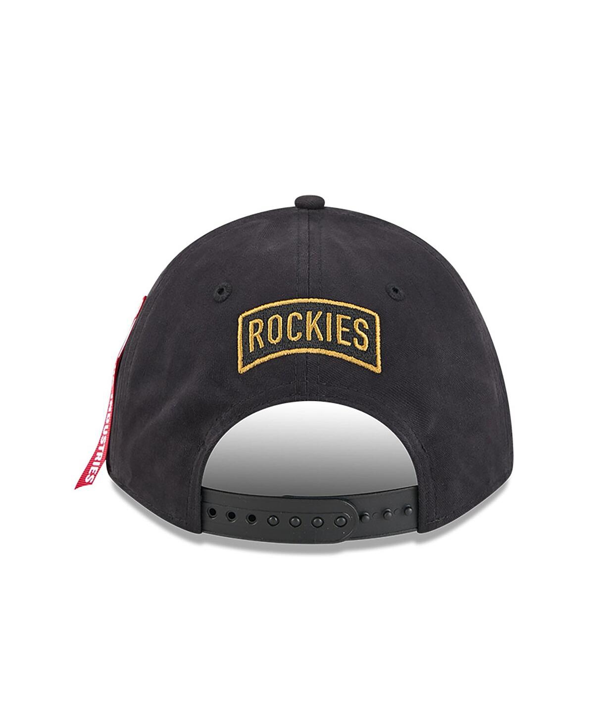 New Era Men's Black Colorado Rockies A-frame 9forty Adjustable Hat In Black