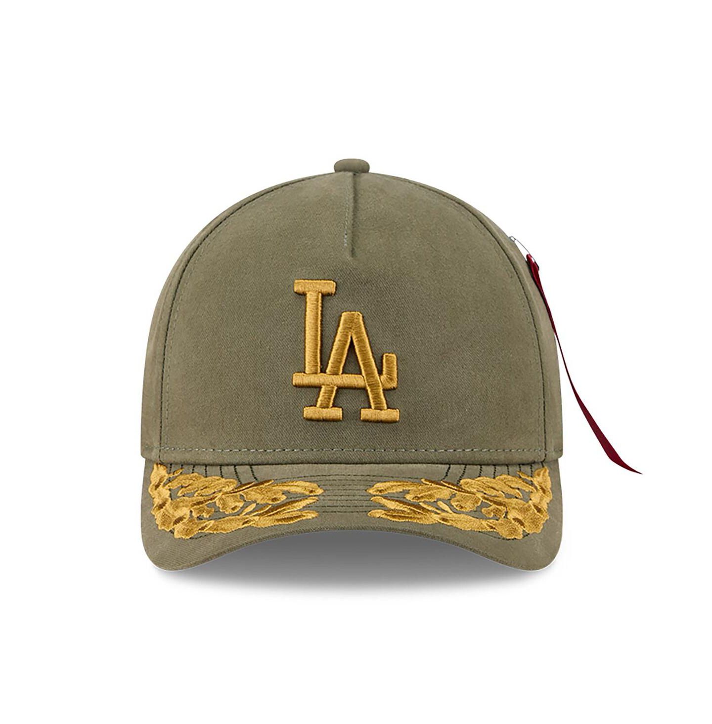 Мужская кепка New Era Olive Los Angeles Dodgers A-Frame 9FORTY Adjustable Hat — фото 3