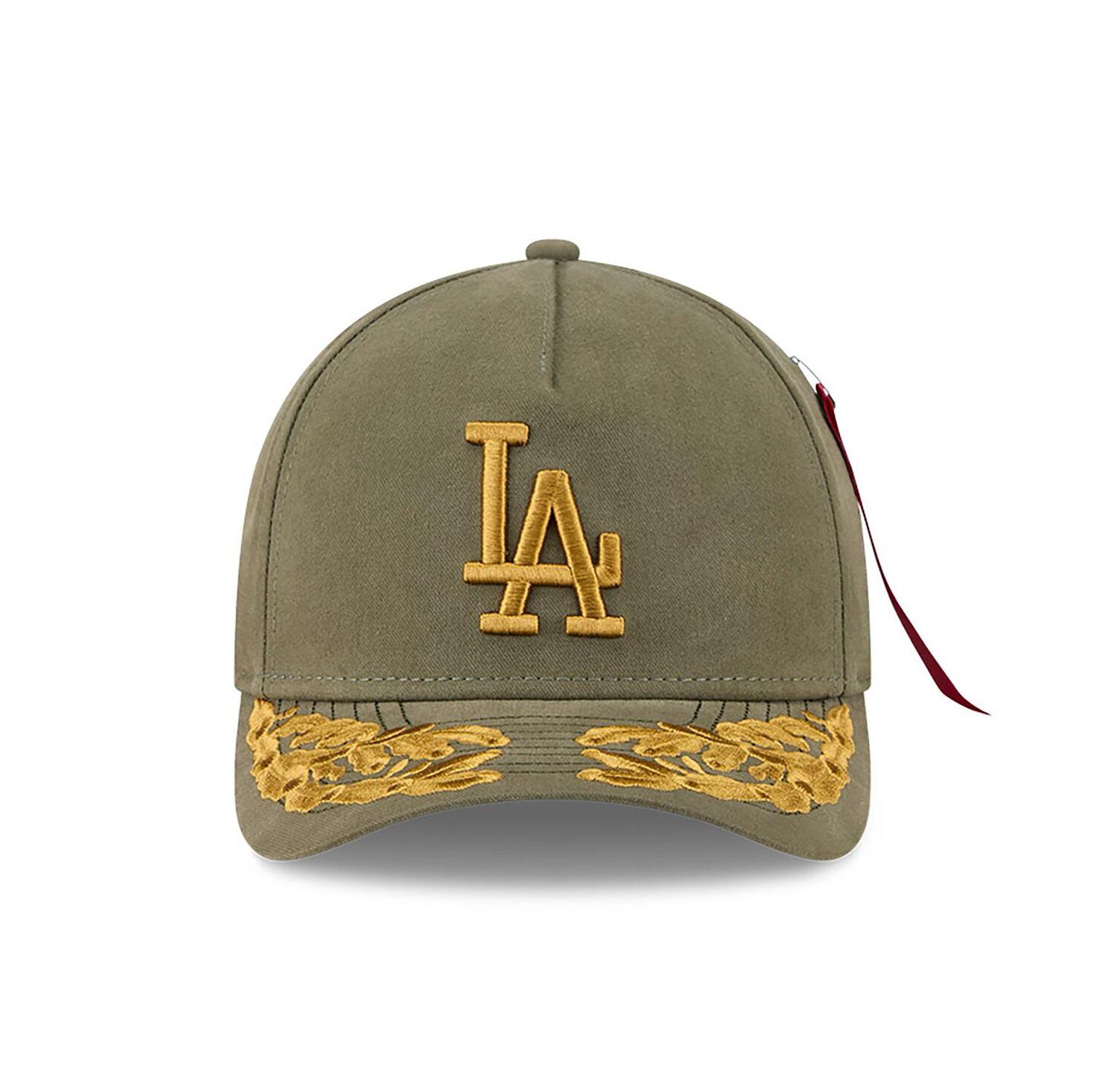 Men's Olive Los Angeles Dodgers A-Frame 9FORTY Adjustable Hat