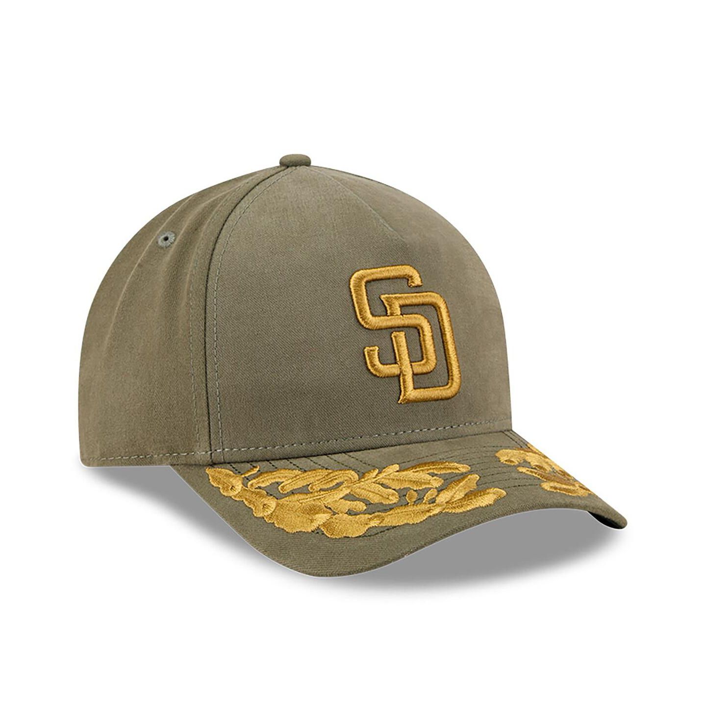 Мужская кепка New Era Olive San Diego Padres A-Frame 9FORTY Adjustable Hat — фото 3