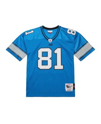 Men's Calvin Johnson Blue Detroit Lions 2007 Authentic Throwback Retired Player Jersey