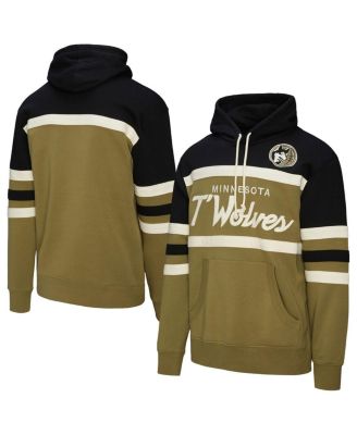 Mitchell & Ness - Men's Olive/Black Minnesota Timberwolves Double Clutch Head Coach Hoodie