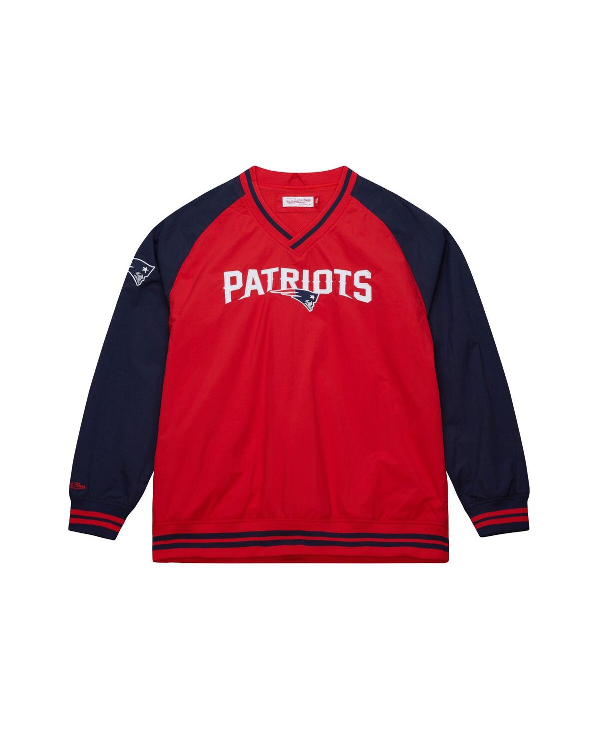 Mitchell & Ness Men's Red New England Patriots Raglan Jacket In Red