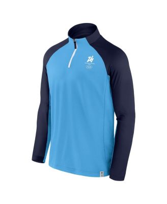 Men's Blue Milano Cortina 2026 Winter Olympics Raglan Quarter-Zip Jacket