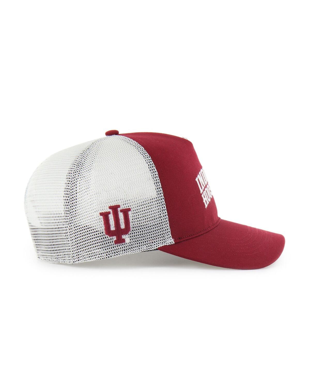 47 Brand Men's And Women's Crimson Indiana Hoosiers Contemporary Basics Foundation Trucker Hitch Adjustable H In Burgundy