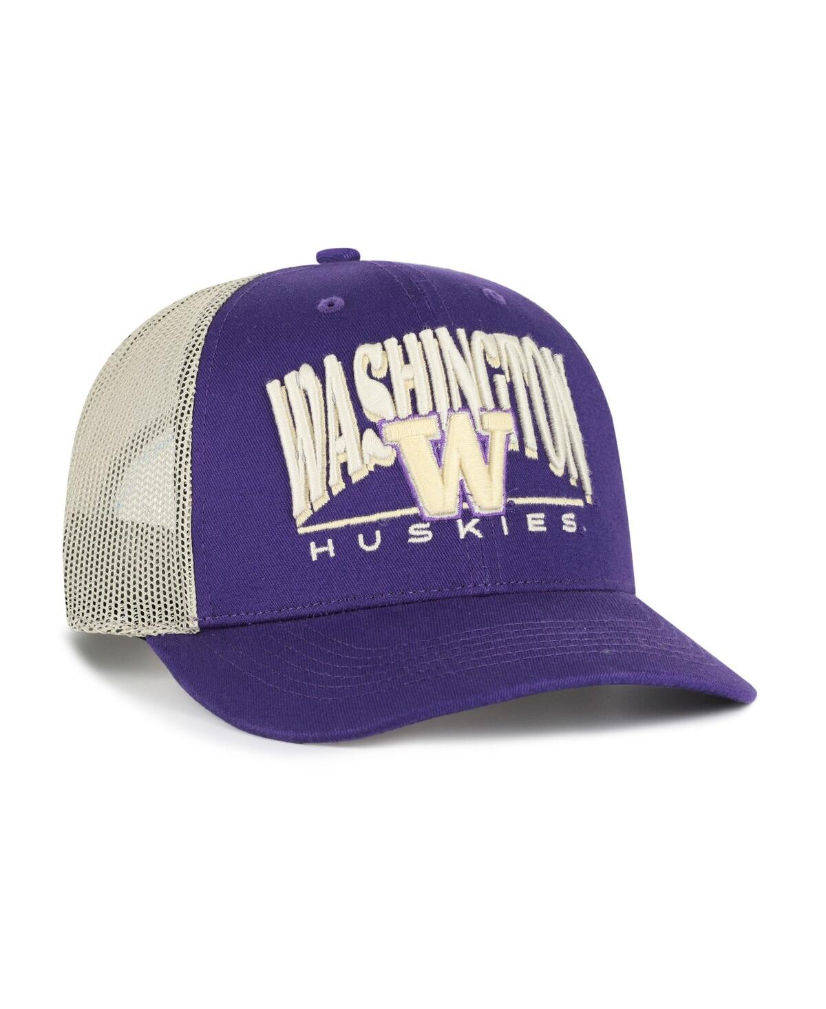 47 Brand Men's Purple Washington Huskies Arid Adjustable Trucker Hat In Purple