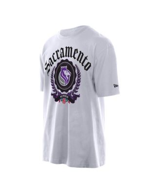 Men's White Sacramento Kings Throwback Prep Oversized T-Shirt