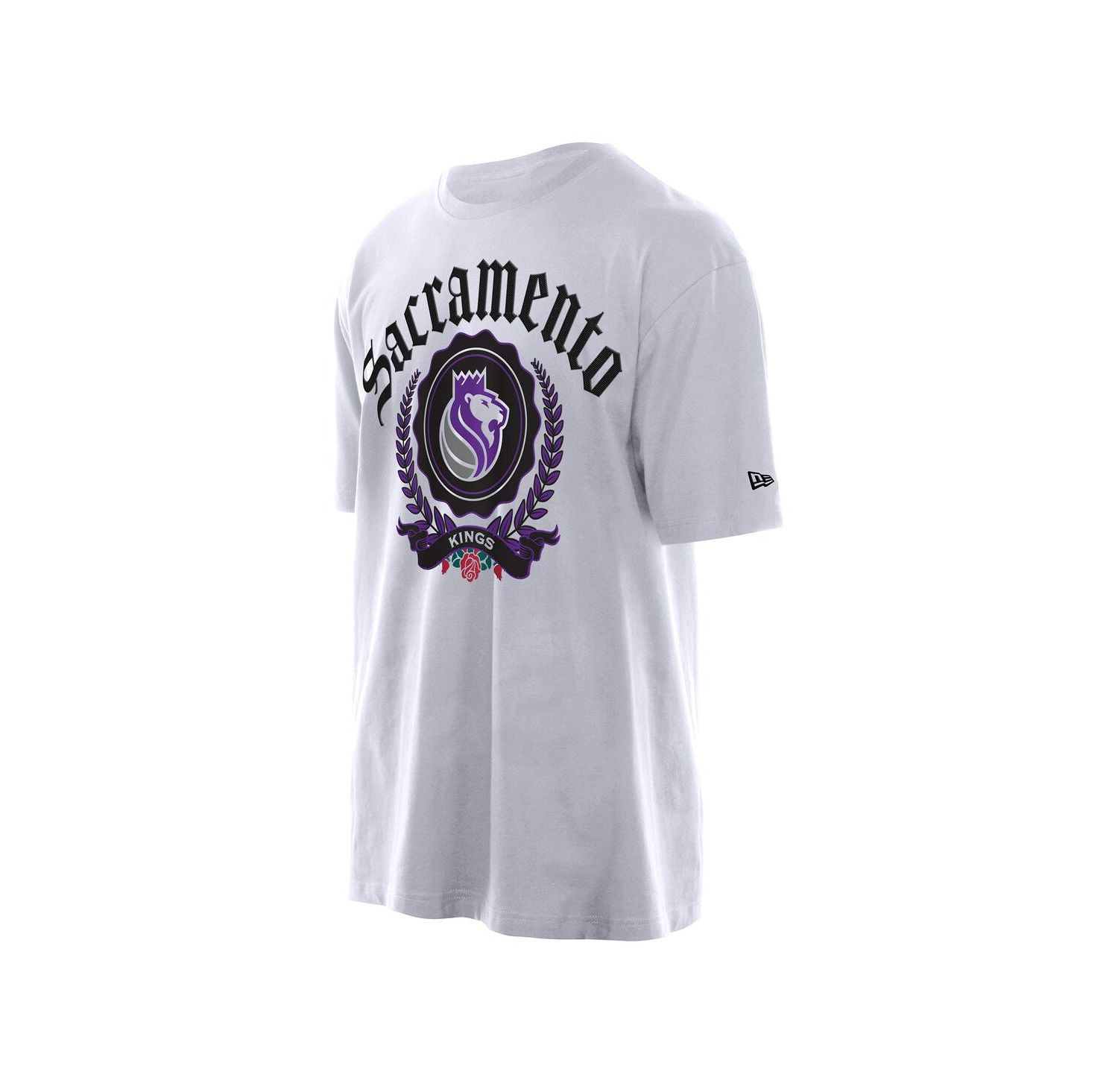 Men's White Sacramento Kings Throwback Prep Oversized T-Shirt