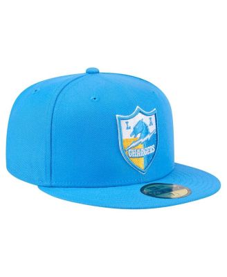Men's Powder Blue Los Angeles Chargers Throwback Main 59FIFTY Fitted Hat
