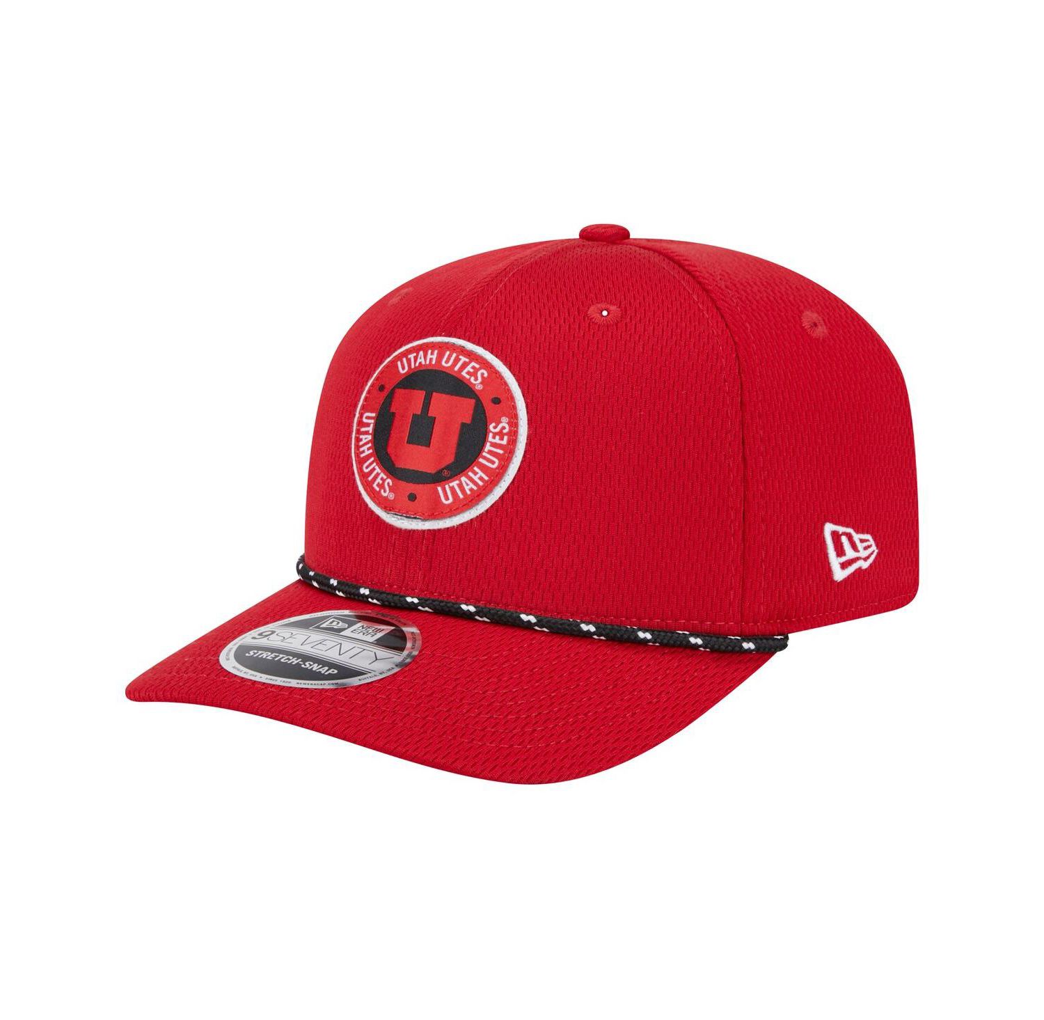Men's Red Utah Utes COOLERA 9SEVENTY Rope Stretch-Snap Hat