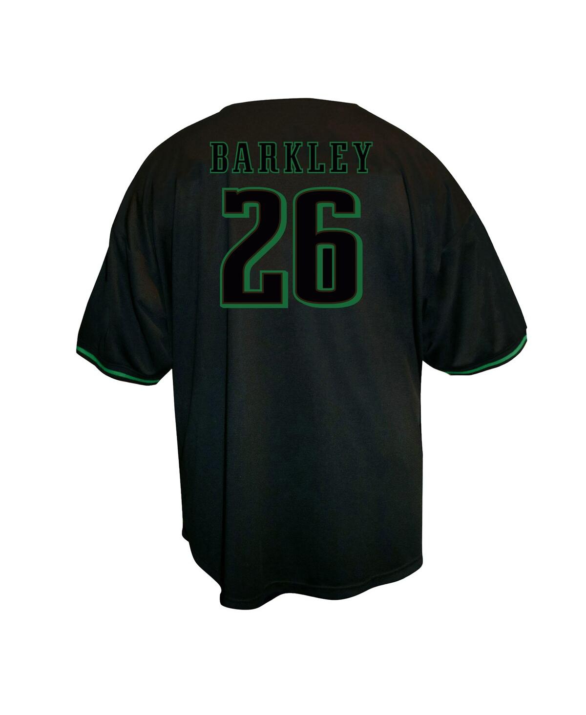 Fanatics Men's Saquon Barkley Black Philadelphia Eagles Big Tall Baseball Button-Up Shirt
