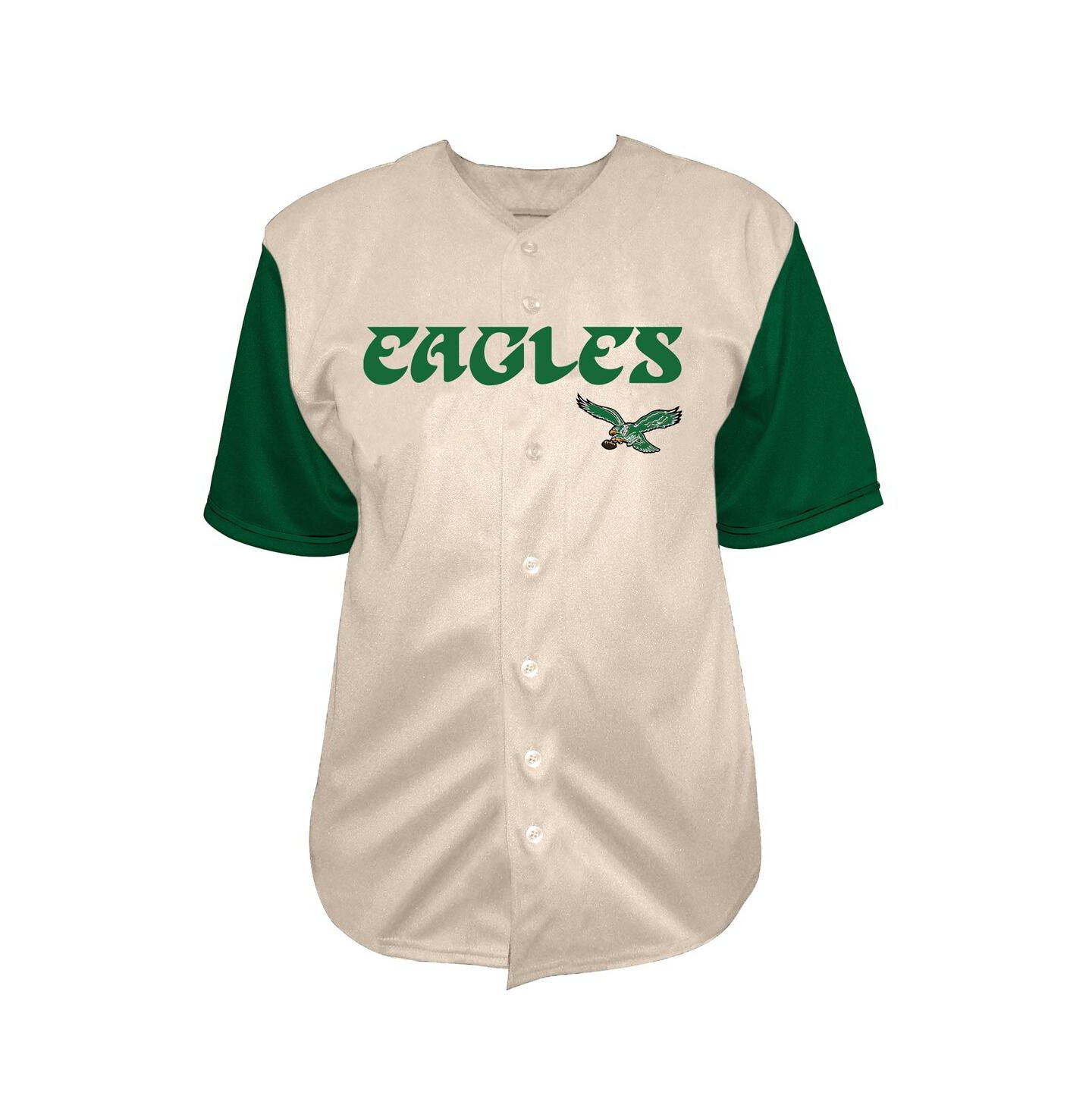 Мужская рубашка Fanatics Saquon Barkley Cream Philadelphia Eagles Big & Tall Baseball Button-Up — фото 3