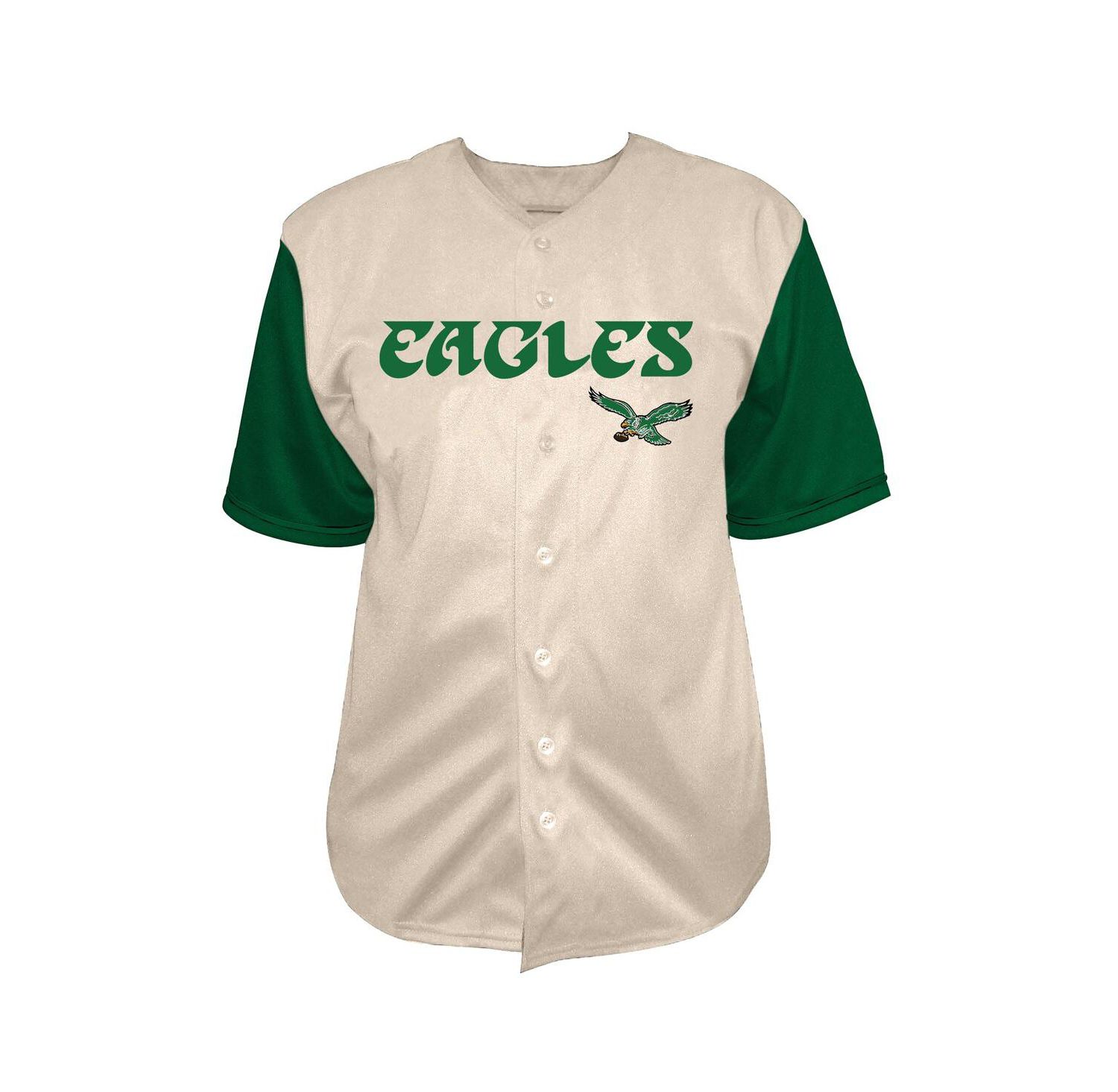 Men's Saquon Barkley Cream Philadelphia Eagles Big & Tall Baseball Button-Up Shirt