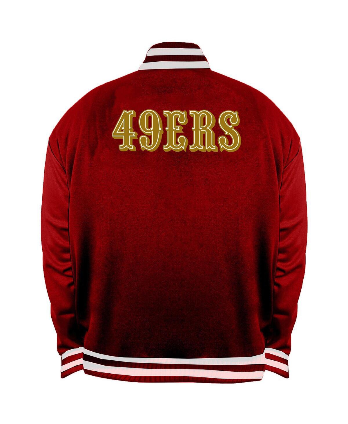Mitchell & Ness Men's Scarlet/silver San Francisco 49ers Big Tall Throwback Reversible Full-zip Jacket In Multi