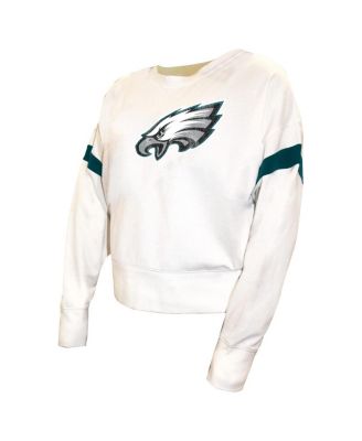 Women's&nbsp;White Philadelphia Eagles Plus Size Fleece Pullover Sweatshirt