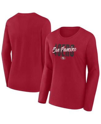 Fanatics - Women's Scarlet San Francisco 49ers Long Sleeve Scoop Neck T-Shirt