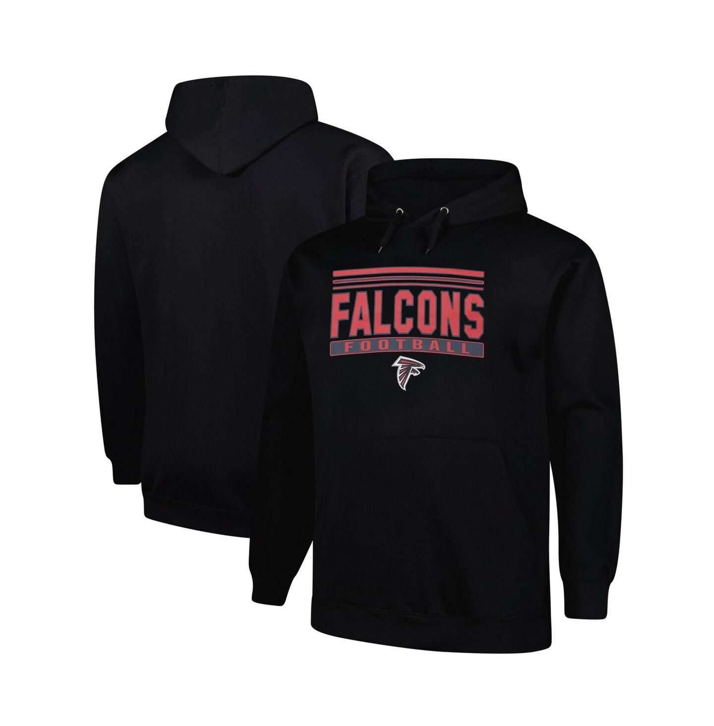 Мужское худи Fanatics Black Atlanta Falcons Big & Tall Pop Pullover — фото 1