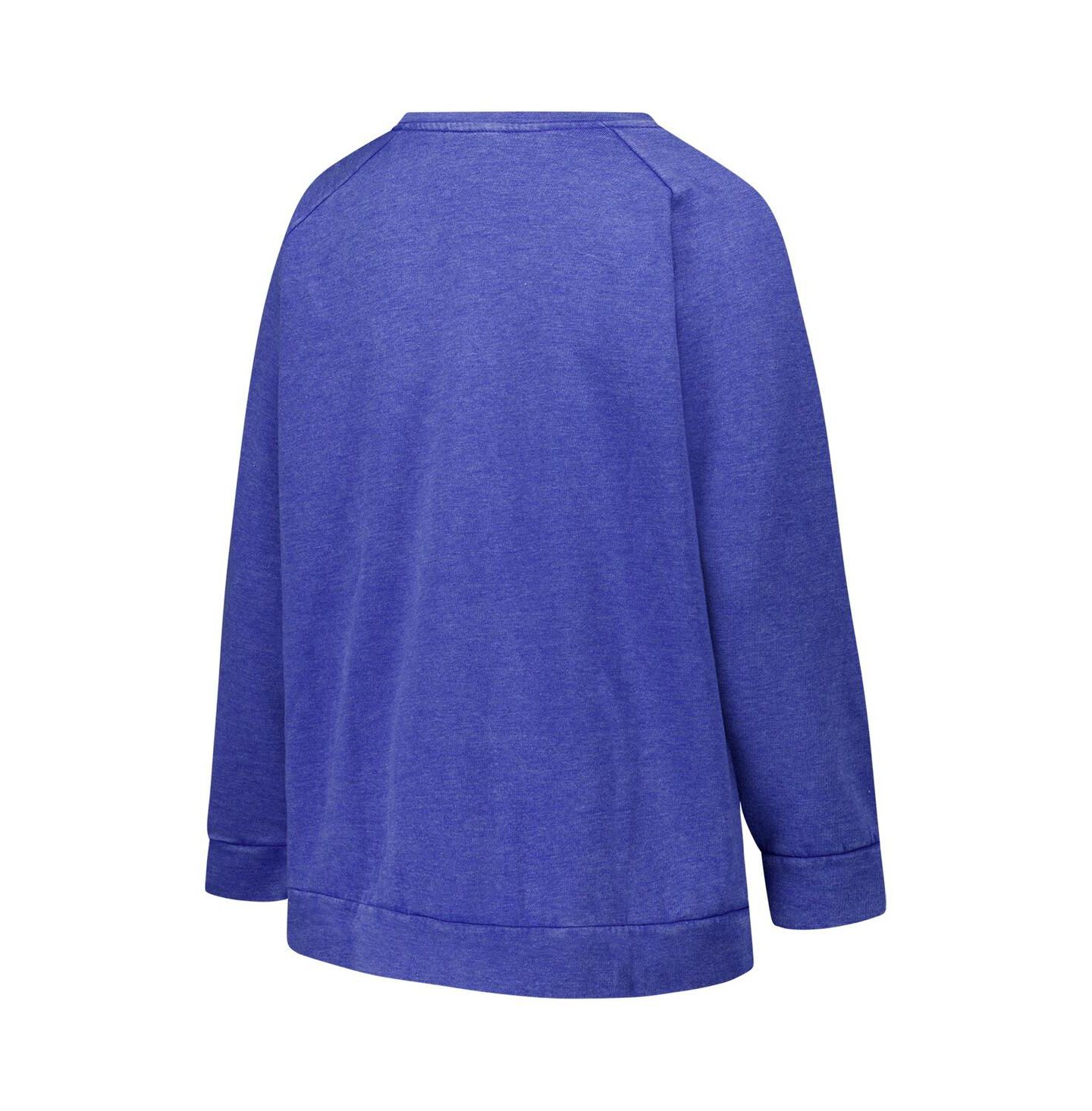Женская толстовка Profile Royal New York Giants Plus Size Acid Wash Raglan — фото 2