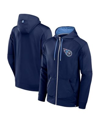 Fanatics - Men's Navy Tennessee Titans Defender Full-Zip Hoodie