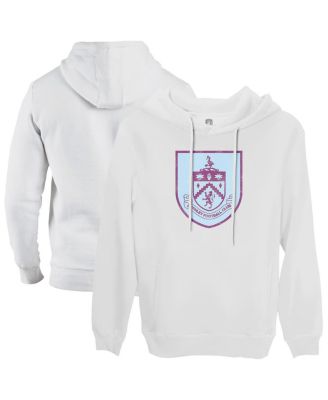 1863FC - Men's White Burnley Color Badge Fleece Pullover Hoodie