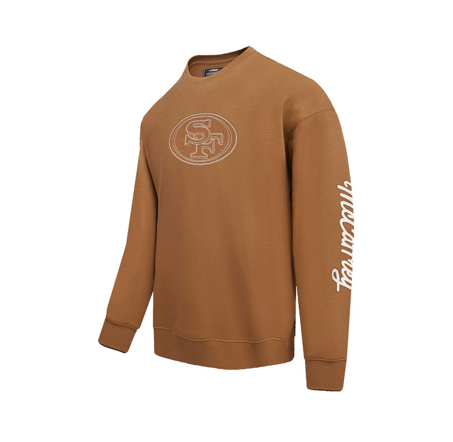 Men's Christian McCaffrey Brown San Francisco 49ers Pullover Crewneck Sweatshirt