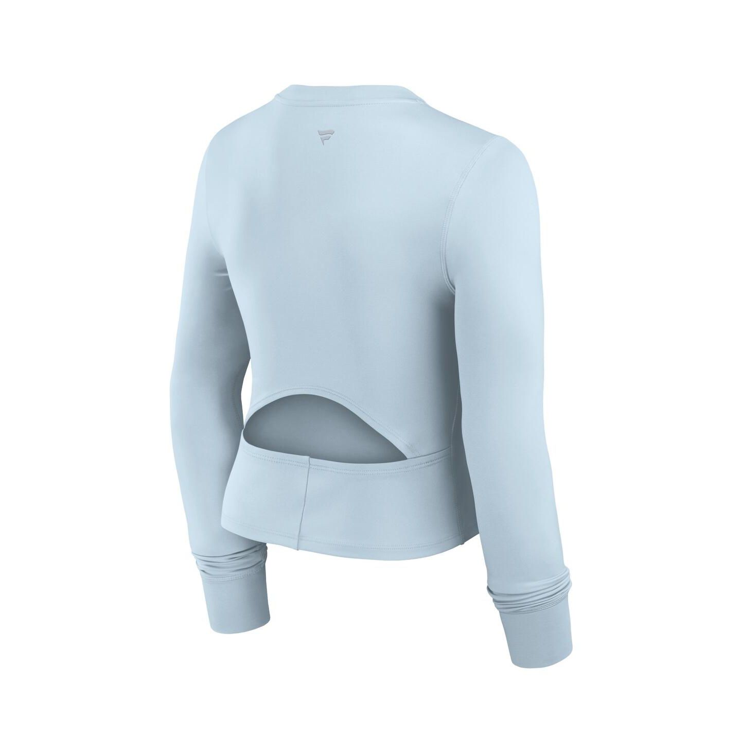 Женский топ Fanatics Light Blue Buffalo Bills Studio Fitted Long Sleeve Gym — фото 2