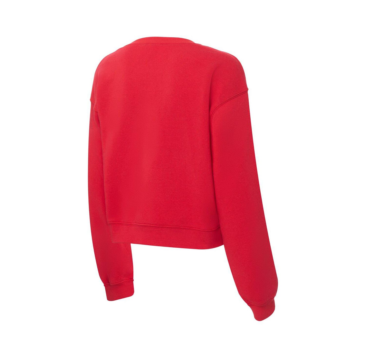 Women's Red Georgia Bulldogs Chenille Cropped Sweatshirt