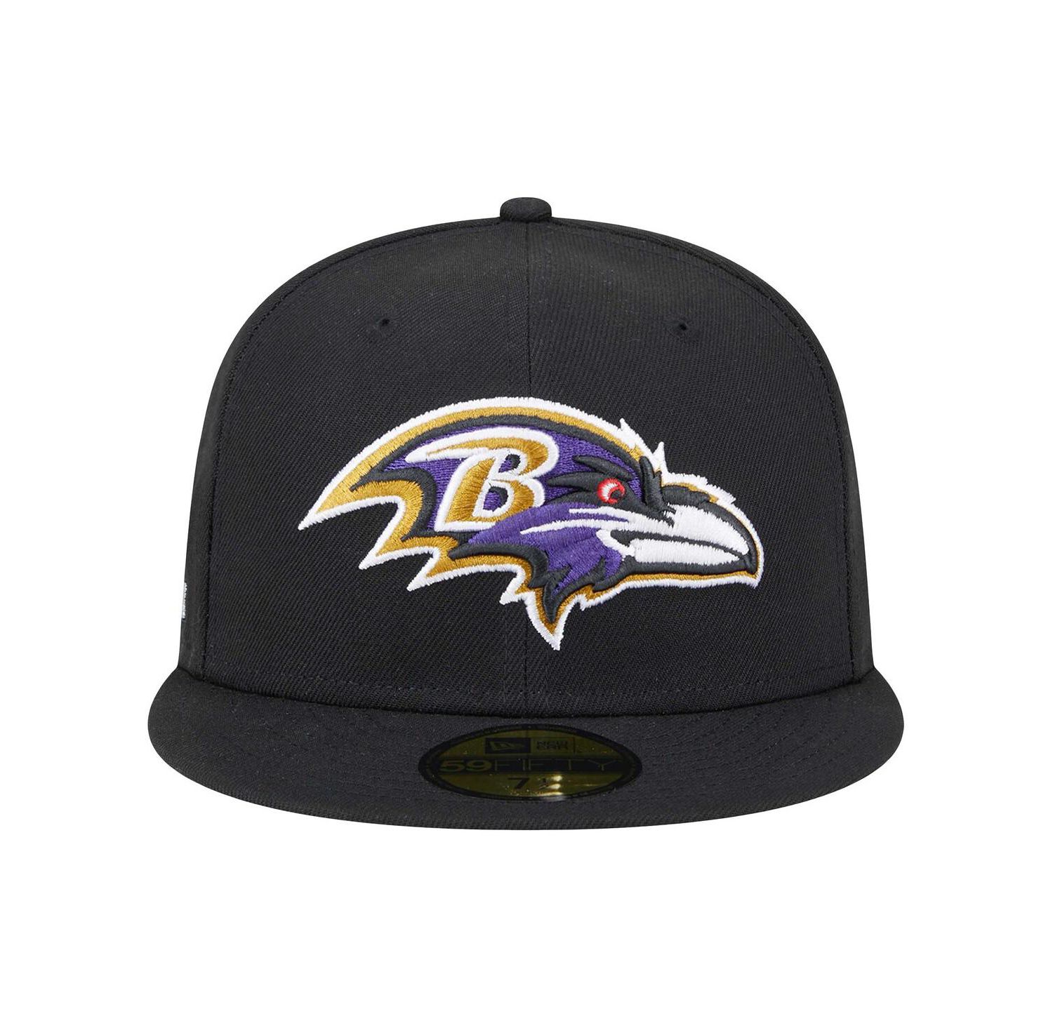 Men's Black Baltimore Ravens Main Patch 59FIFTY Fitted Hat