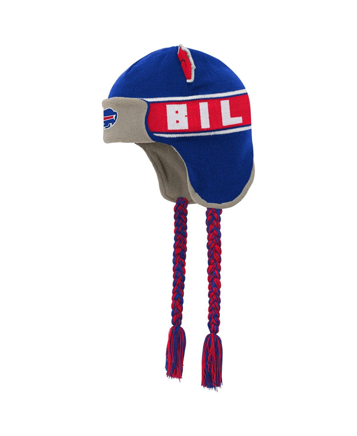 Outerstuff Big Boys And Girls Royal Buffalo Bills Wordmark Ears Trooper Knit Hat In Multi