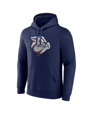 Men's Navy Lehigh Valley IronPigs Logo Fleece Pullover Hoodie