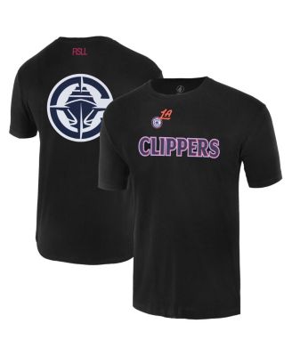FISLL - Men's and Women's Black LA Clippers Oversize Logo T-Shirt
