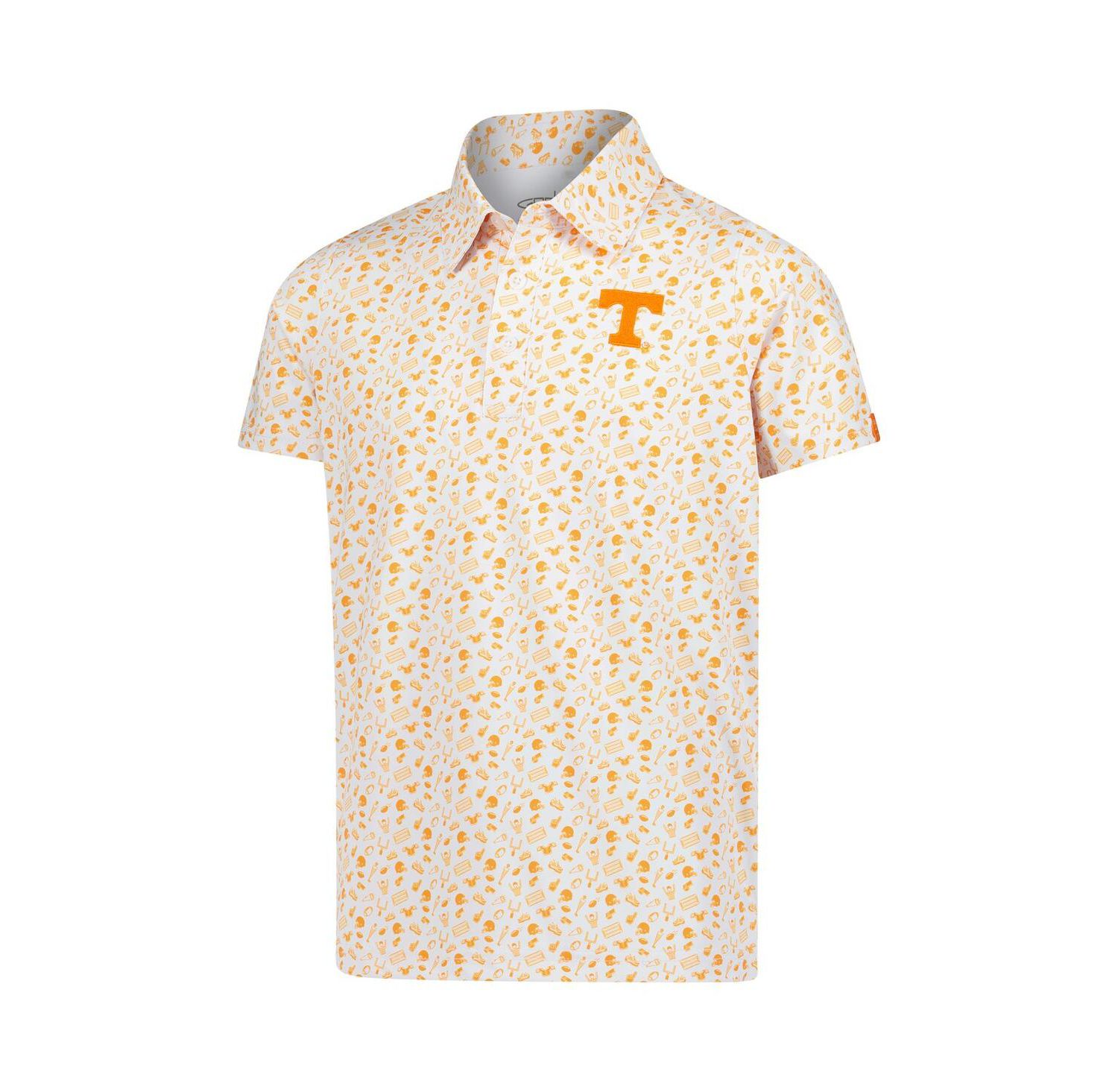 Big Boys and Girls Tennessee Orange Tennessee Volunteers Tom Allover Print Performance Polo Shirt