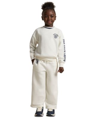 Girls' 2T-6X Logo Crest Wide-Leg Pants