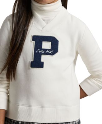Girls' 7-16 Letterman Sweatshirt Dress