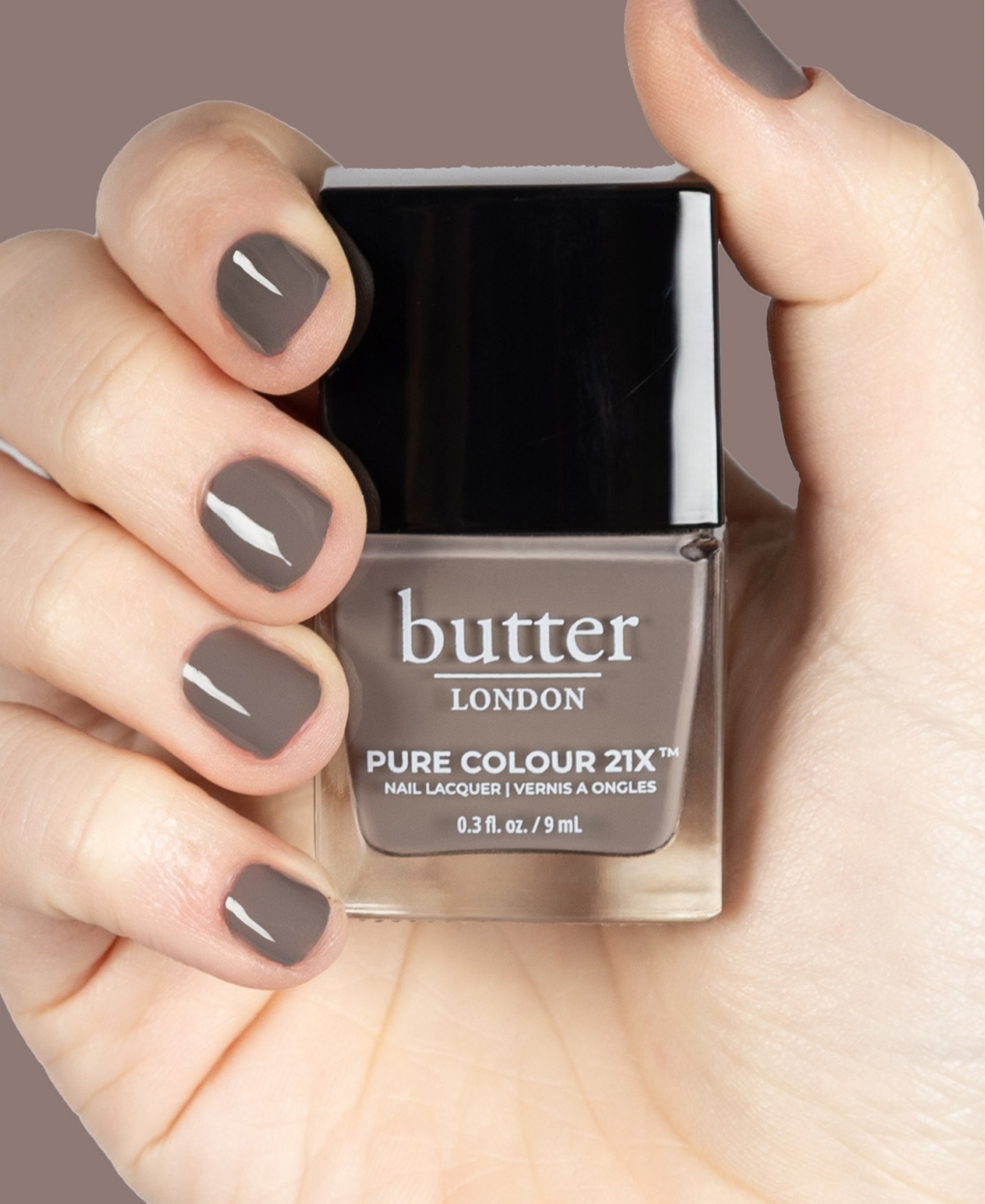 Butter London Pure Color 21x Nail Lacquer, 0.3 Oz. In Gray