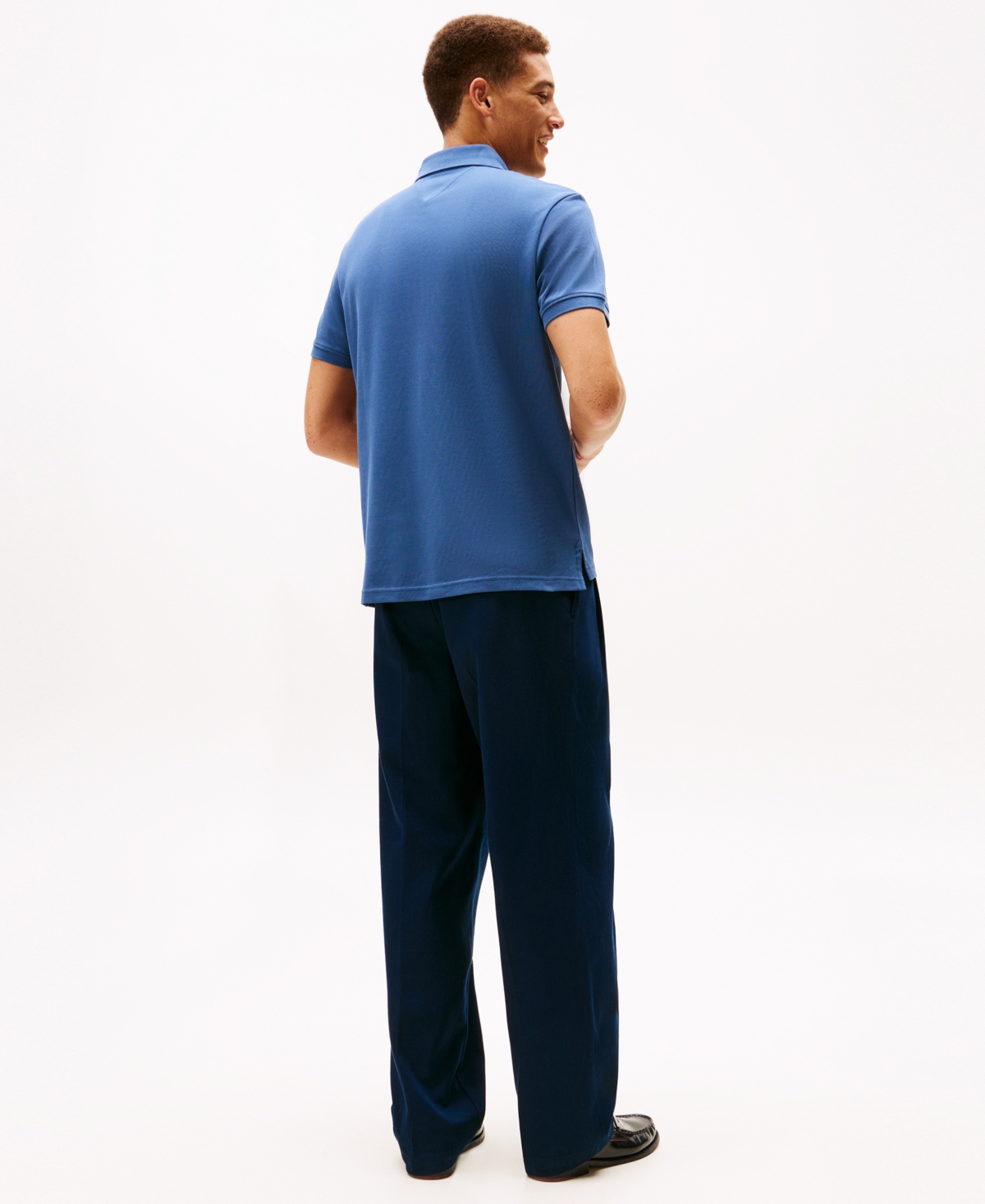 Tommy Hilfiger Men's Short Sleeve Embroidered Chest Stripe Polo Shirt In Blue