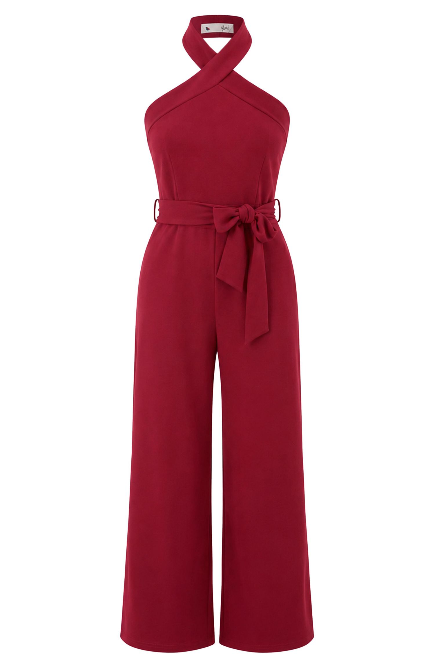 Women's Cross Over Halter Neck Jumpsuit