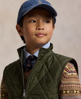 Big Boys Fleece-Lined Quilted Vest