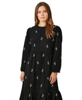 Women's Long Sleeve Midi Floral Dress