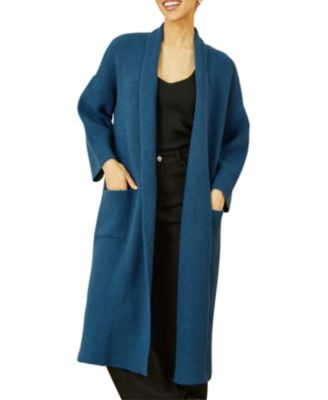 Women's Knitted Maxi Cardigan With Pockets