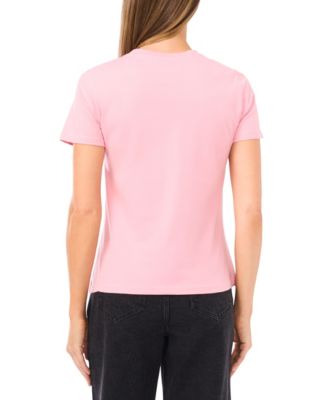 Women's Flowy Bow Gem Trim T-Shirt