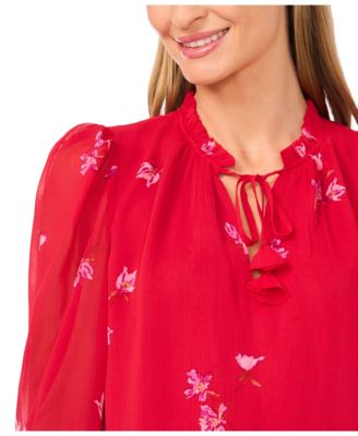 Women's Ruffle Detail Long Sleeves Top