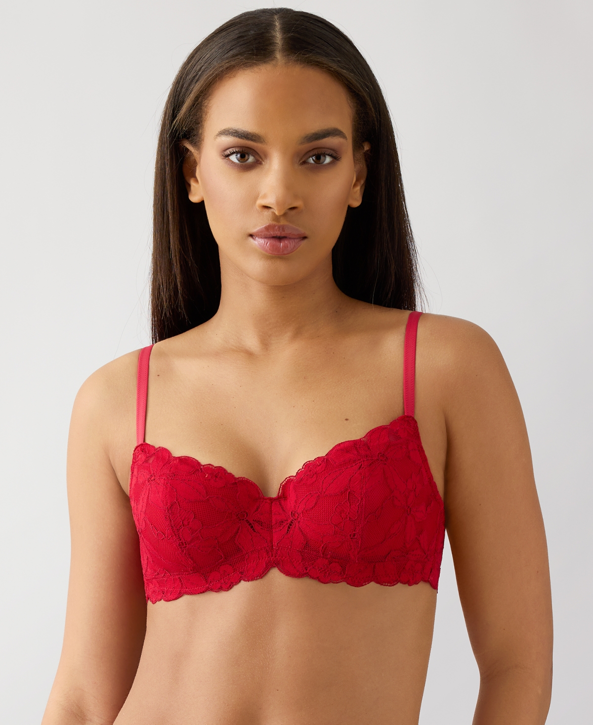 B.tempt'd By Wacoal Women's Feeling Famous Balconette Contour Bra 953309 In Red