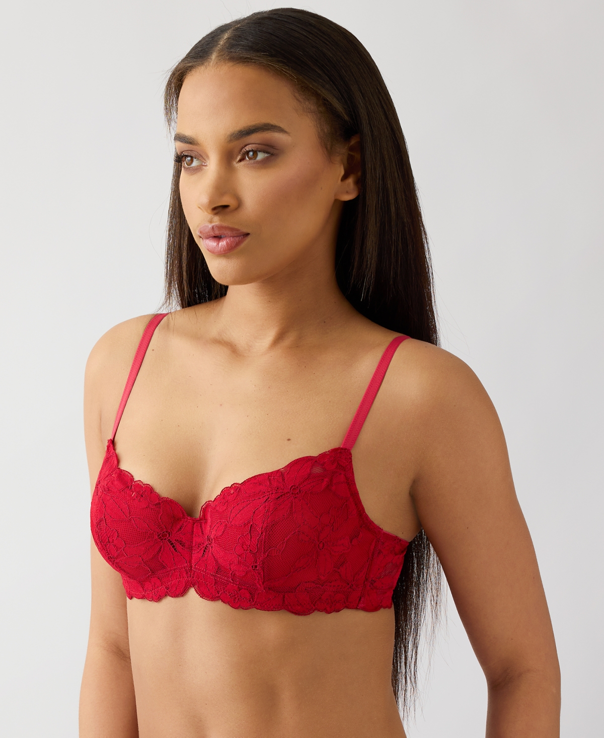 B.tempt'd By Wacoal Women's Feeling Famous Balconette Contour Bra 953309 In Red