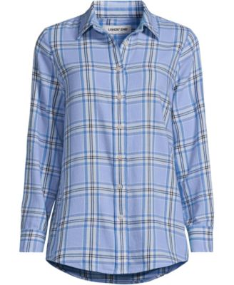 Plus Size Flannel Boyfriend Long Sleeve Shirt